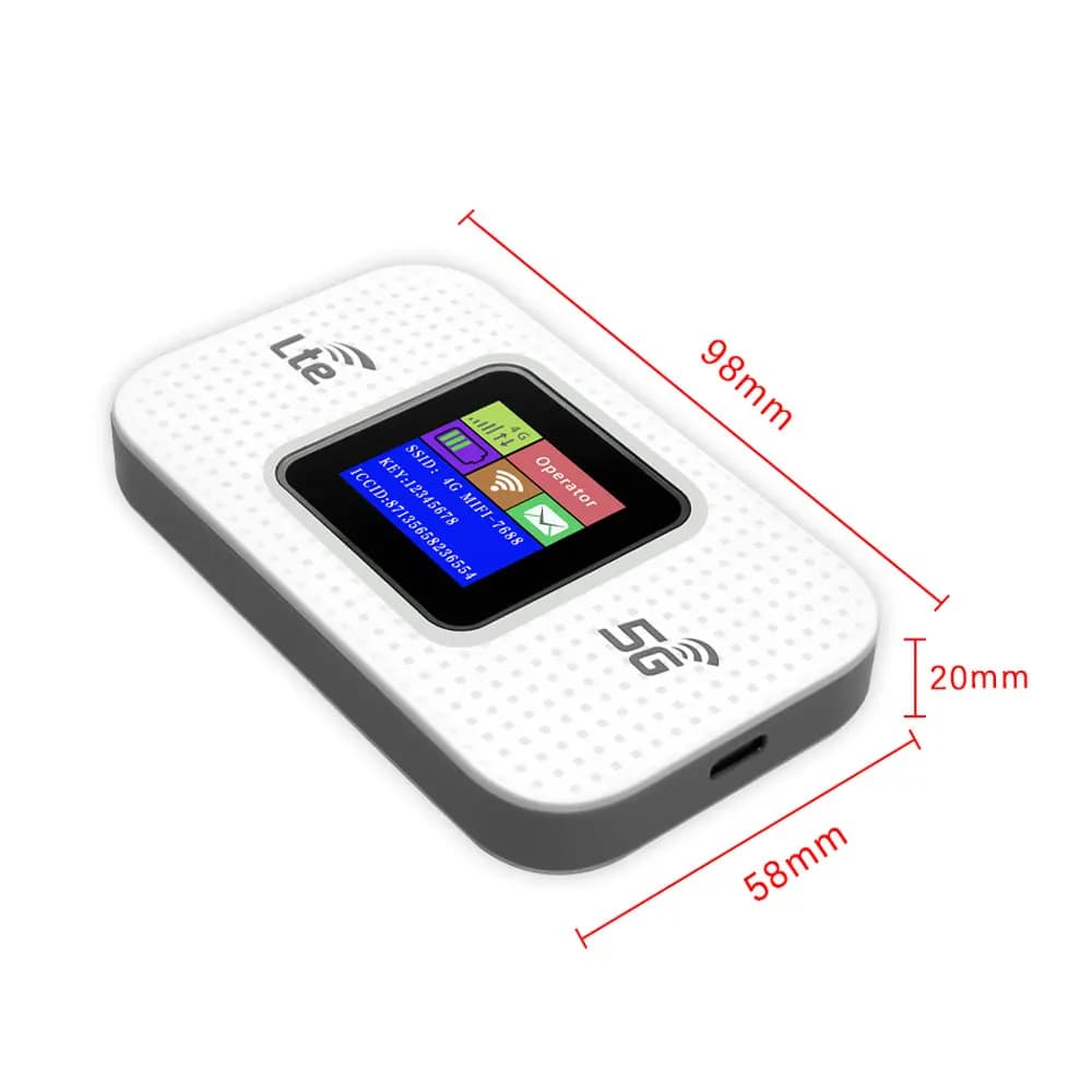 4G LTE Mobile WiFi Router 300Mbps High Speed Hotspot Modem With Color Screen For Phone Laptop Tablet