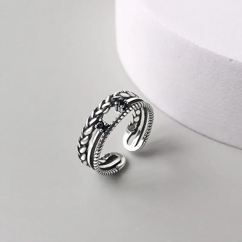 New Fashion Creative Punk Flower Rings Vintage Jewelry Gifts For Women Accessories Ring for Men Trendy Alloy Ring Silver Color