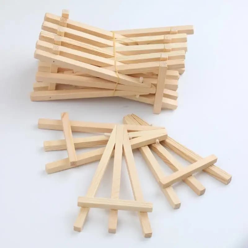 10Pcs A-frame Artist Easels Set Mini Desk Easels Wooden Display Stand Adjustable