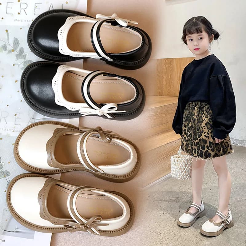 Girls' Princess Shoes 2025 Spring and Autumn New Style Girls' Little Leather Shoes Autumn Style Baby Fashion Single Shoes