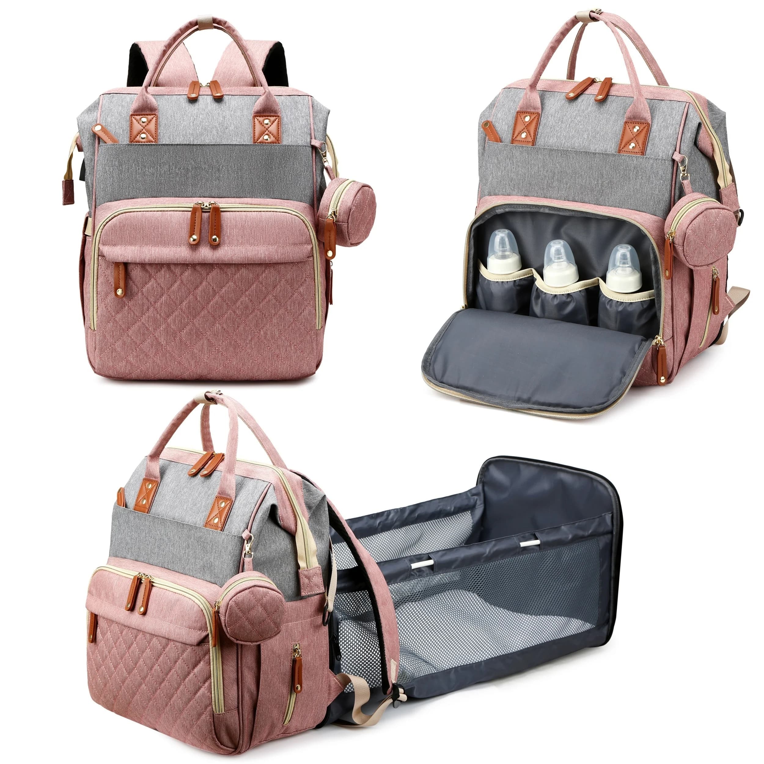 Baby Diaper Bag Backpack, Baby Bags for Boys Girls, Diaper Backpack Bag with a Changing Station, Large Travel Back Pack