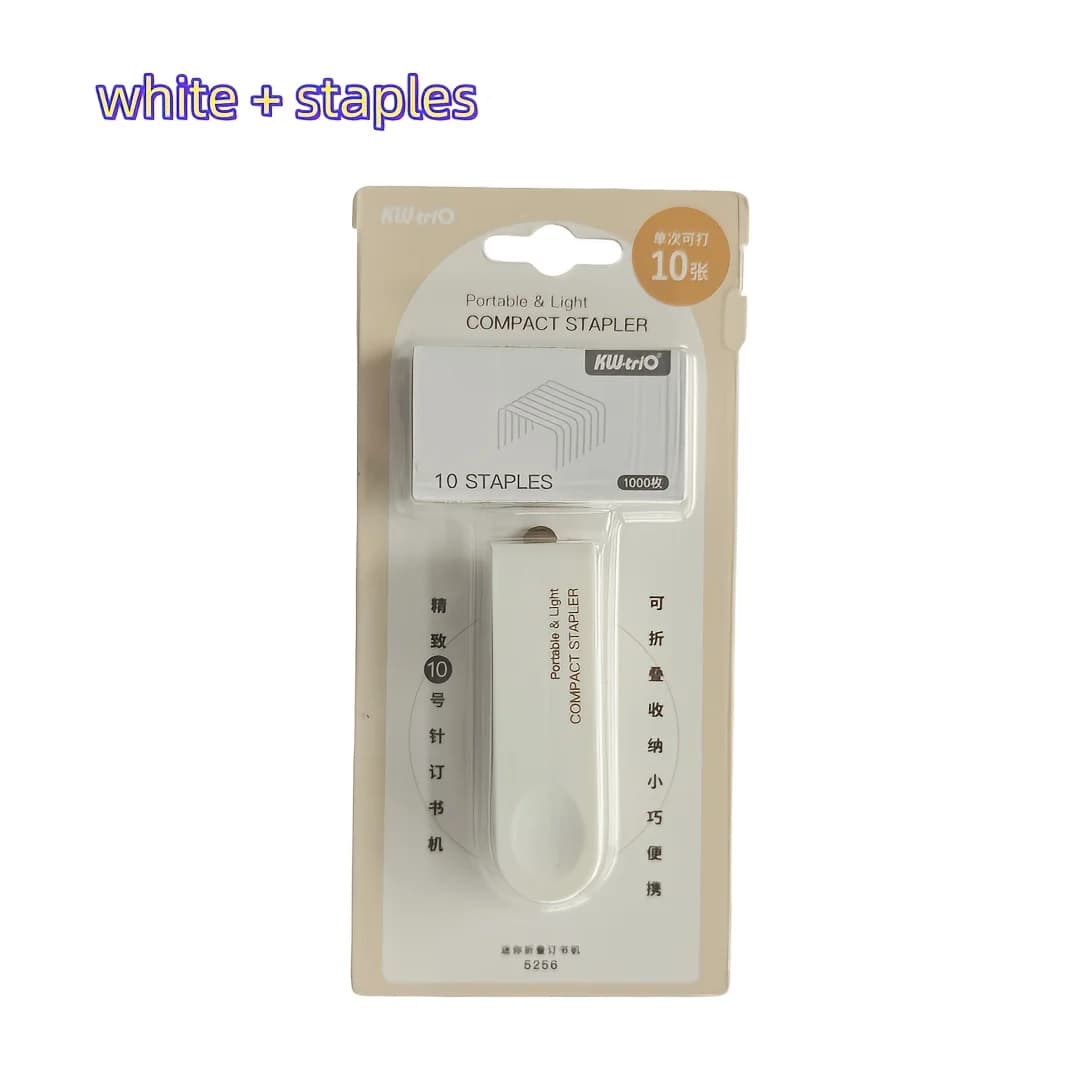Portable Mini Stapler + Staples, Office Desktop Binding Machine, Binding Tool, Stationery