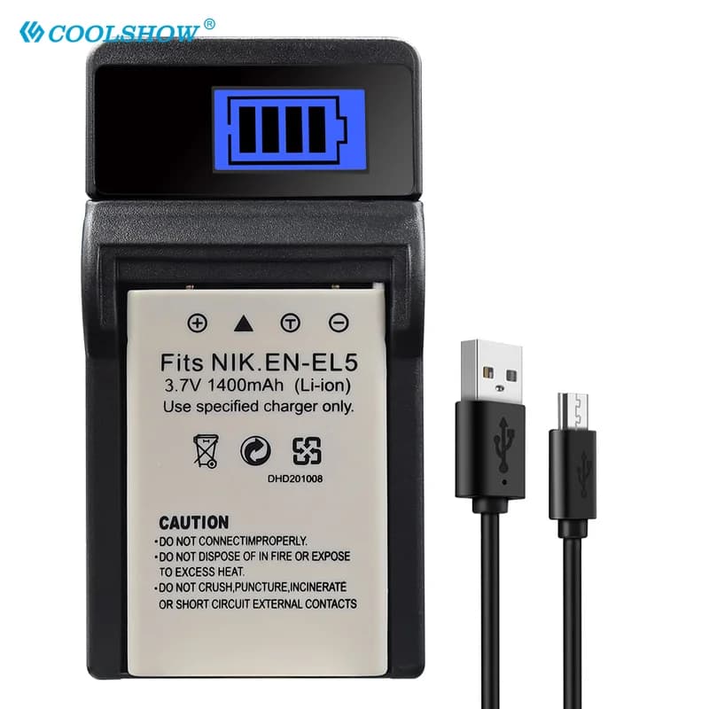 EN-EL5 ENEL5 EN EL5 Battery for Nikon Coolpix P90 P100 P500 P510 P520 530 P5000 P5100 5200 7900 P6000 1400mAh Camera Batteries