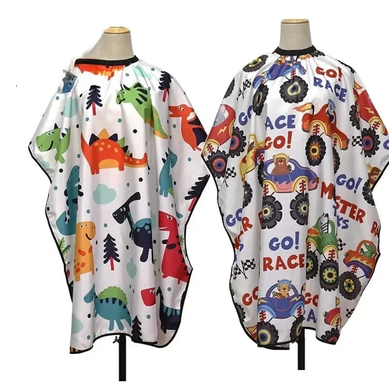 Cartoon Haircut Cape Waterproof Barber Wrap – Salon Hair Care Styling Supplies