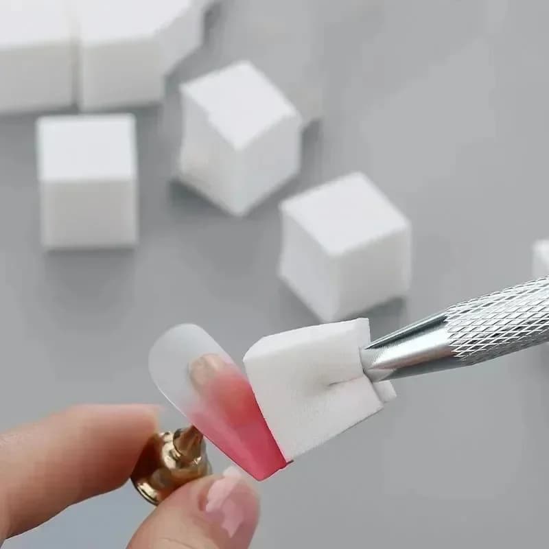Manicure Supplies Set: Square Nail Art Sponge + Gradient Nail Brushes +Gel Polish Grab Pen- All-in-One Tools for DIY Nail Design