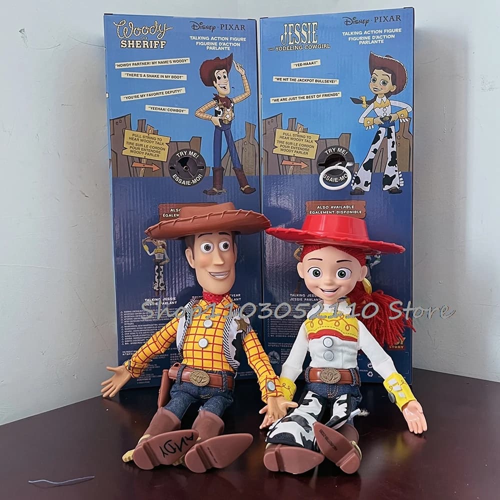 Toy Story 4 Talking Woody Jessie Action Figure Sing Soft Cute Anime Figure Decoration Birthday Model Gift Toys