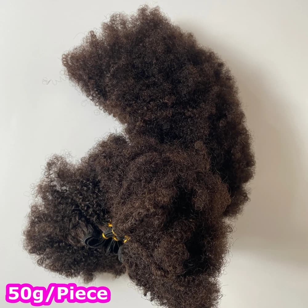 Raw Human Hair Weave Fluffy Bundles Deal Double Drawn Afro Kinky Curly Bundles Natural Black Remy Wavy Hair Extensions 3Bundles