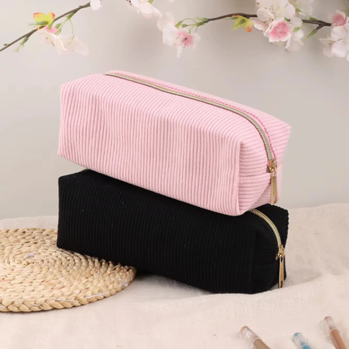 1pc Pencil Case Solid Color Pencil Case school supplies Large Capacity Pencil Case Stationery Bag Pencil Case School Pencil Case