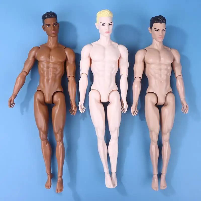 1pc Boys Doll Heads 1/6 Boys Doll Male Figures New Joints Movable Solid 35cm Dolls Kids Boys Girls DIY Toys Birthday Gifts