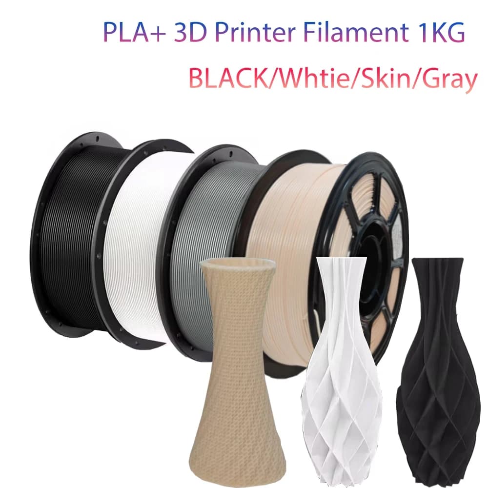 PLA+ 3D Printer Filament 1.75mm 1000g Per Spool Black/White/Gray/Skin 1KG Spool PLA Plus 3D Printing Materials for 3D Printer