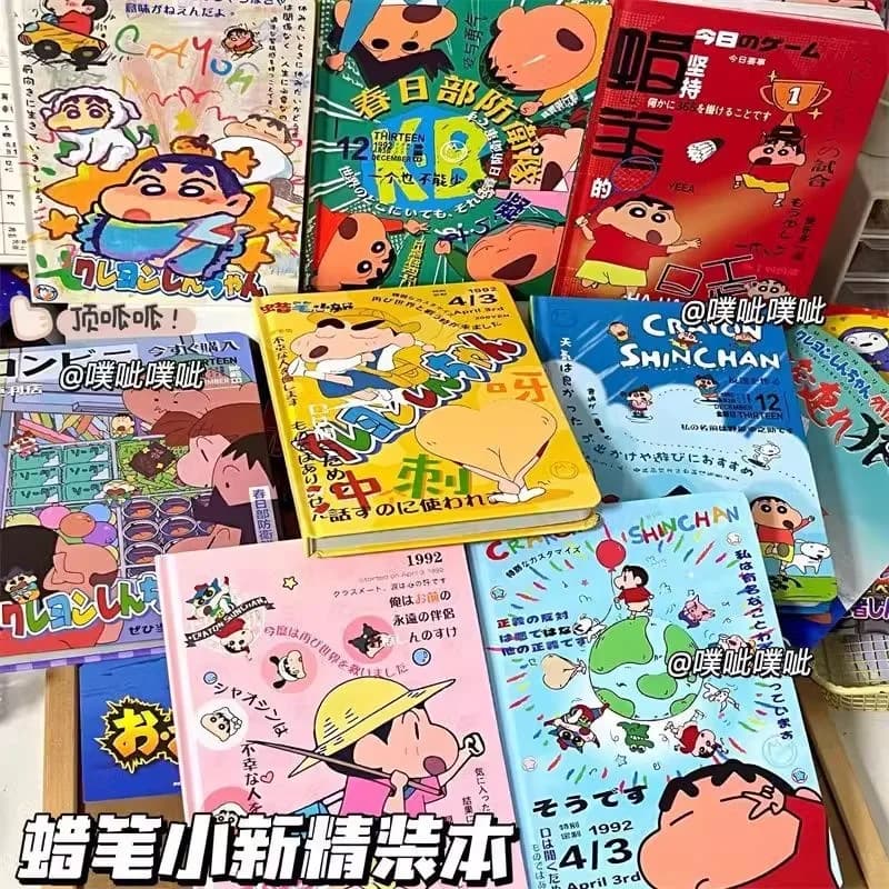Cute Cartoon Crayon Shin-Chan NoteBook Illustration Coloring Pages Student Back To School Supplies Stationery Gifts Baby Shower