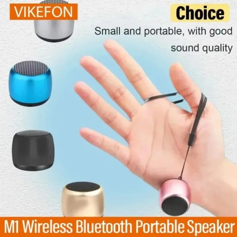 Portable Mini Bluetooth Speaker Metal Body Stereo Sound Wireless Audio Player with Mic for Outdoor Cycling Travel Party Music
