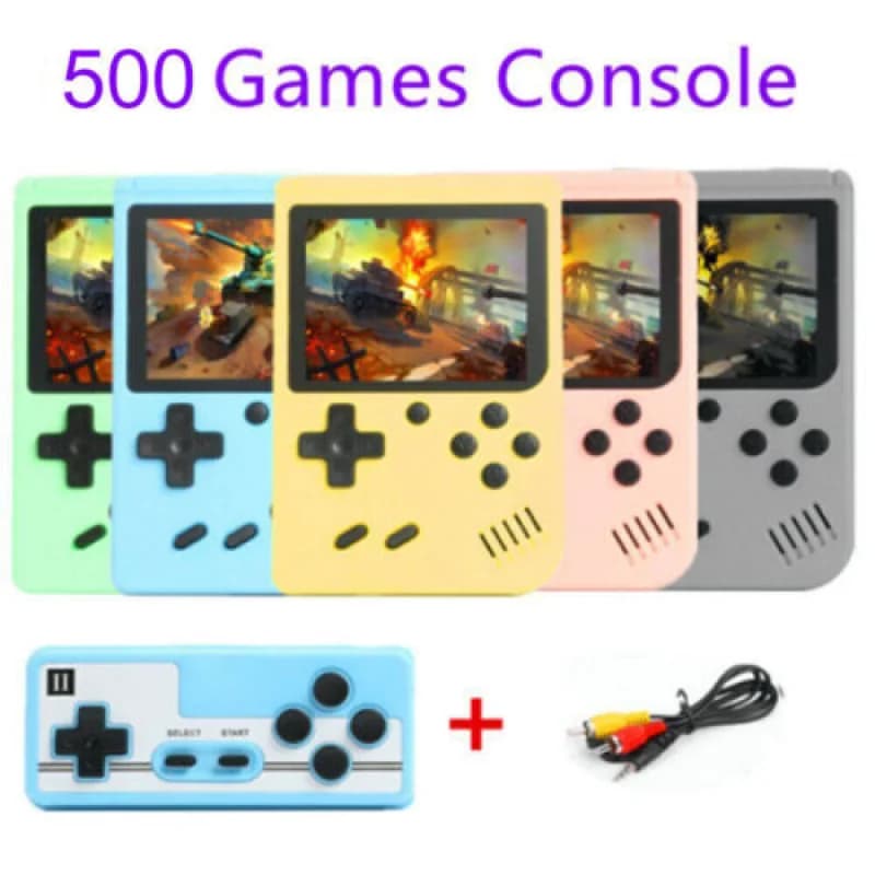 Built-in 500+ Classic Arcade Retro Games Console for TV 5 Inch Video Game Handheld Game Player for Game Boy Two Player Games