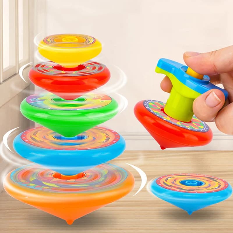 Kids Stacking Gyro Toys Dazzling Multi-Layer Spinning Fun Flavour Launcher Boys Spinning Funny Toys Children Toy Birthday Gift