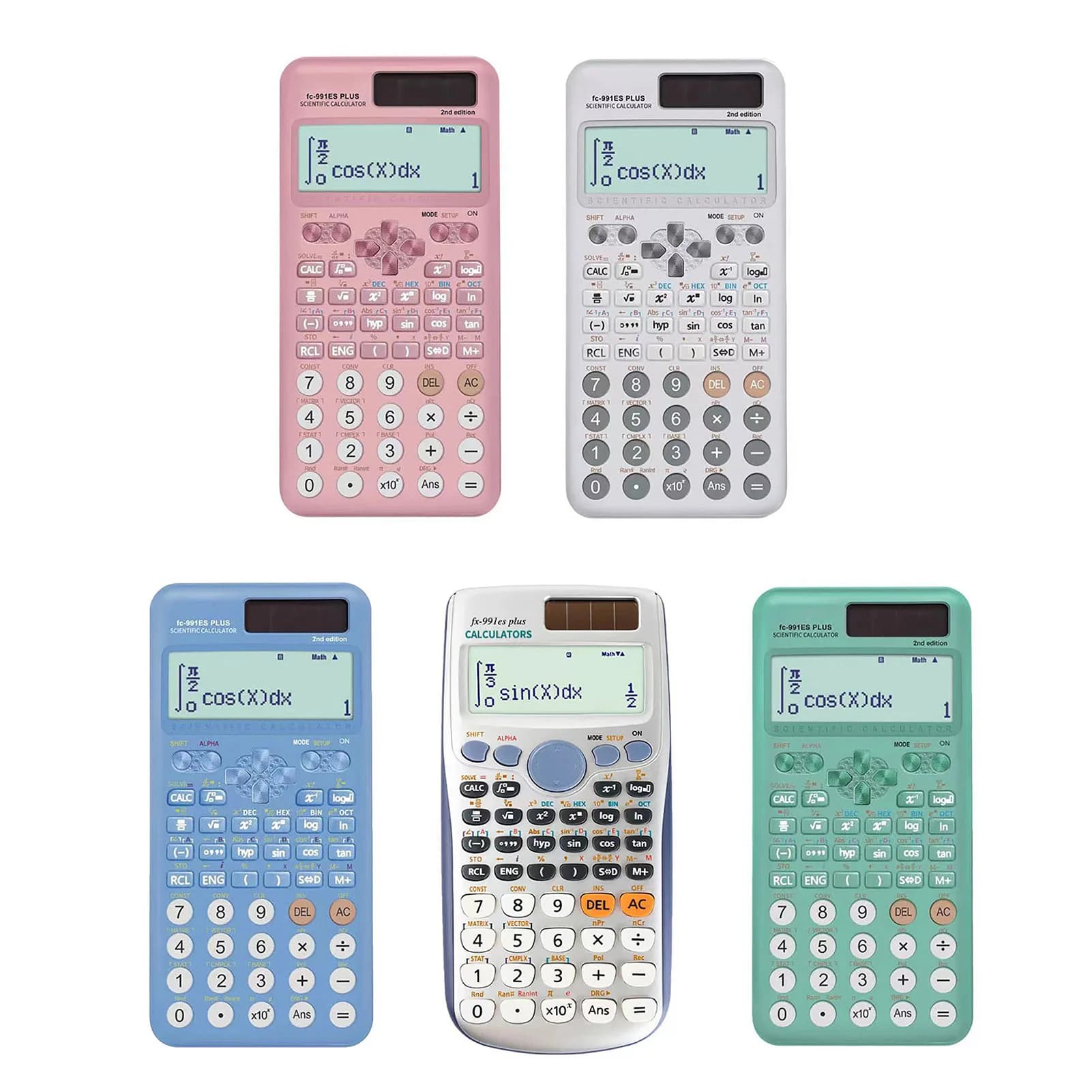 Scientific Calculators Math Calculator with 417 Function 10+2Digits Display Dual Power Supply Ideal for Teachers College Student