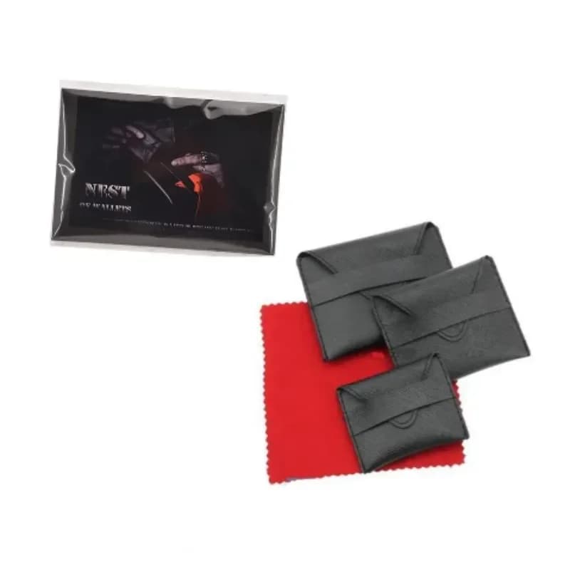 Deluxe Nest Of Wallets (Nesting Wallets) Close up Magic Tricks Illusion Magic Accessories Mentalism Stage Comedy Magician Wallet