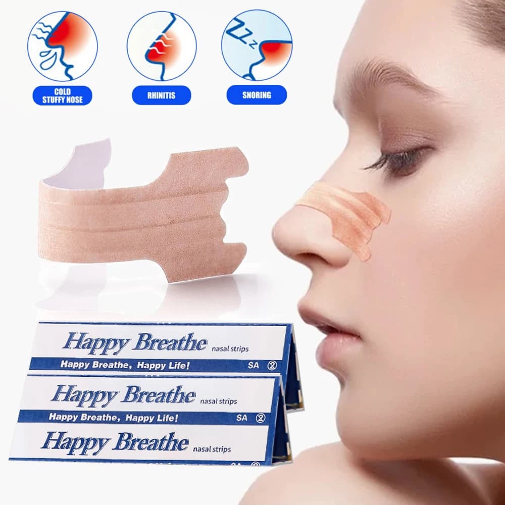 10/30/60 Pcs Snoring Nasal Patch Correction Physical Expansion Sleep Aid Patch Better Sleep Anti-Snoring Breathable Nasal Strip