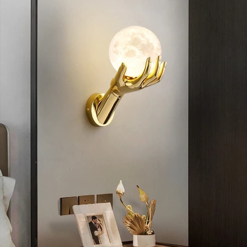 Indoor LED Wall Lamp Creative Decoration for Living Room 110V220V Study Corridor Modern Resin Glass Bedside Wall Lights