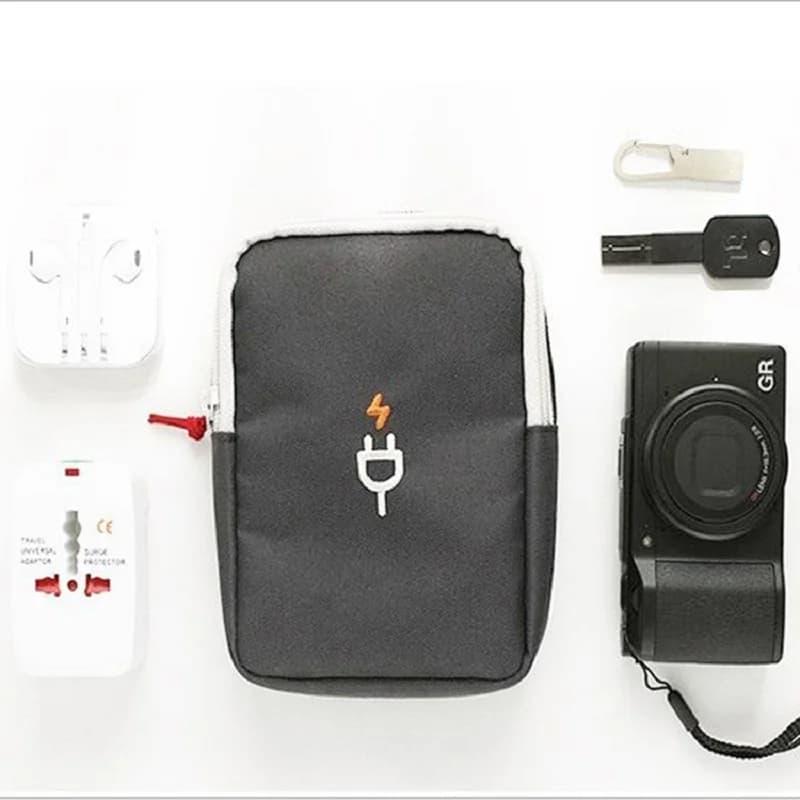 Travel Charger Organizer, Portable Electronics Cable Bag, Digital Gadget Travel Case for Cords, Power Bank, Headphones, USB Cabl