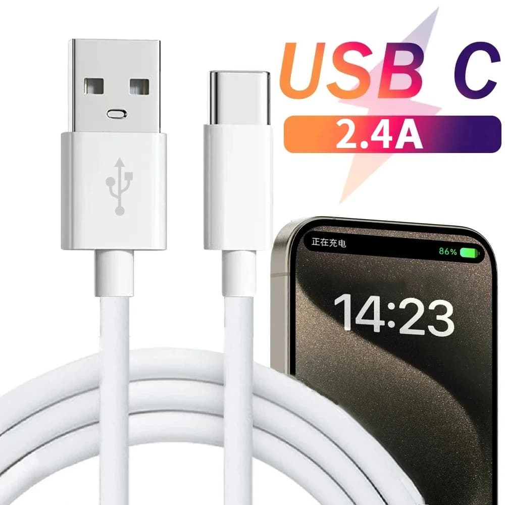 USB Type C Mobile Phone Cables 2.4A Fast Charging Cord USB Charge Cable For Samsung Huawei Xiaomi 1m 2m 3m USB C Data Cable Cord