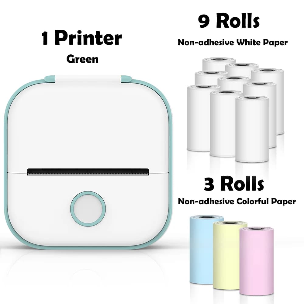 Phomemo T02 Mini Thermal Printer Wireless Mini Pocket Printer, Adhesive Sticker Printer for DIY, Journal, Student Birthday Gift