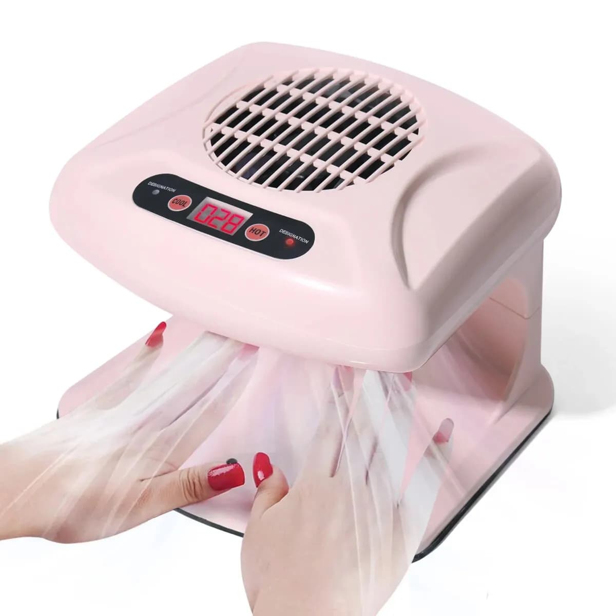 Nail Art Air Dryer Hot And Cold Air Nail Dryer Nail Polish 300W Timing Air Nail Fan Blow Dryer For Both Hands And Feet