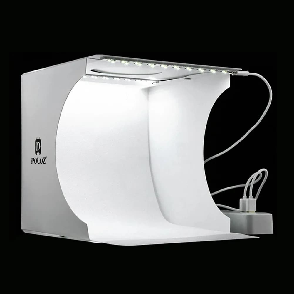 Profession Folding Light box Photography Photo Studio Softbox 2 LED Light Soft Box Photo Background Kit for DSLR Camera