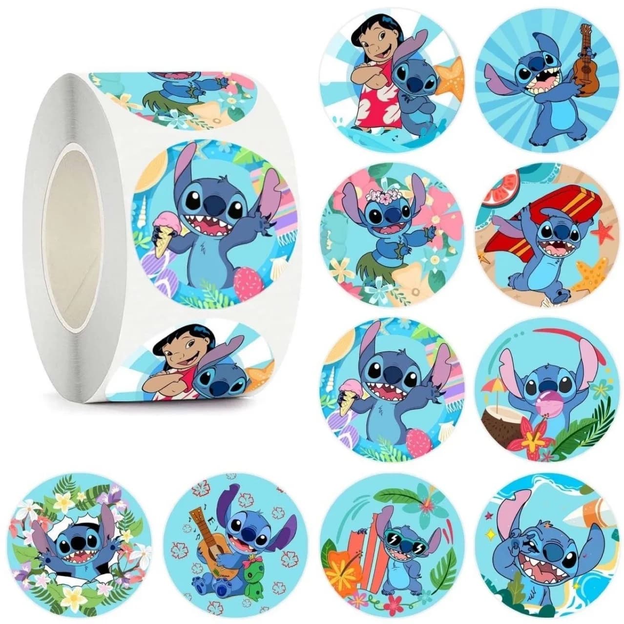 488PCS Stitch-Inspired Stickers: Quirky Art for Planners, Phones–Durable Adhesive, Ideal for Creative Customization & DIY kawaii