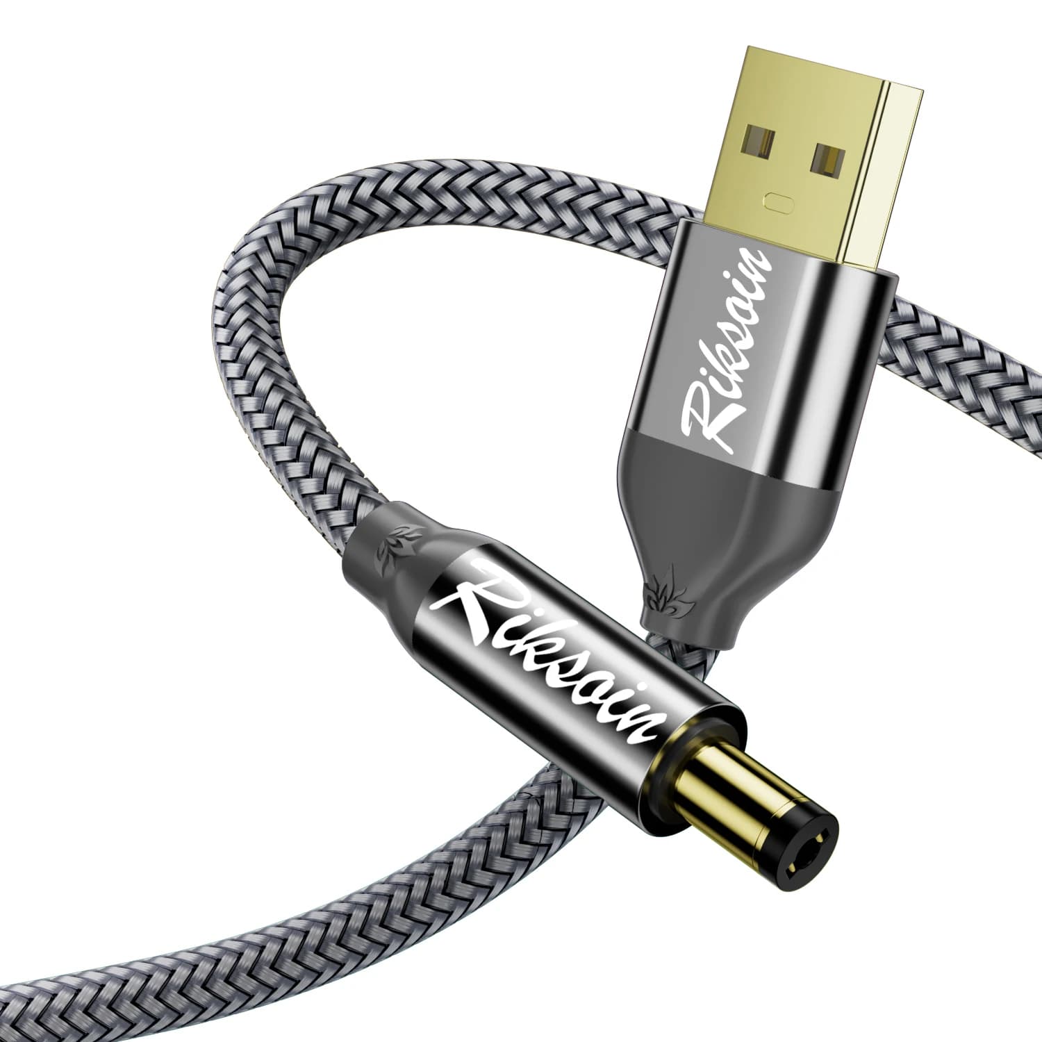 Universal USB A to DC 5.5mm Plug DC 5V Charging Cable Adapter for Router, Fibre-optic cat, and More Electronics Device