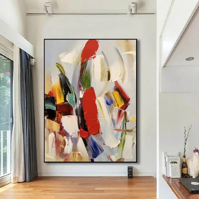 Colorful Textured Wall Art Abstract Handmade Painting On Canvas Large Wall Decor Room Decoration For Living Room Bedroom Picture