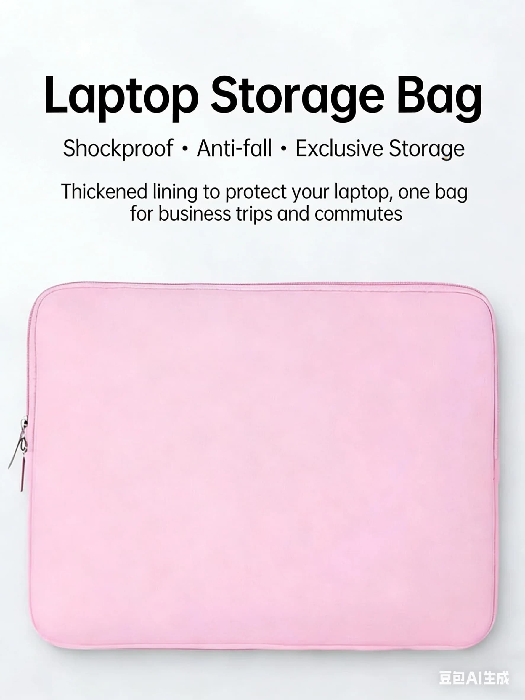 15-inch laptop storage bag, shockproof and vibrationproof, padded portable bag