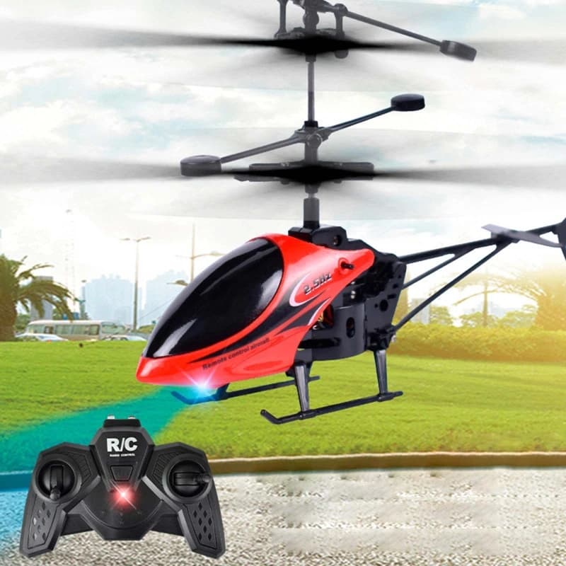 RC Helicopter Drone with Light Electric Flying Toy Radio Remote Control Aircraft Indoor Outdoor Game Model Gift Toy
