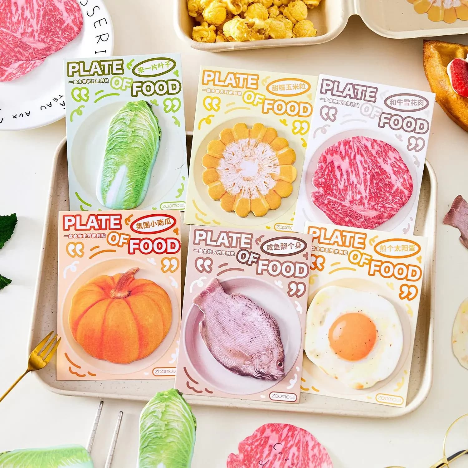 30 Pcs Cute Sticky Notes Food Sticky Kawaii Sticky Notes Cute Notepads Pads Self Stick Memo Pad