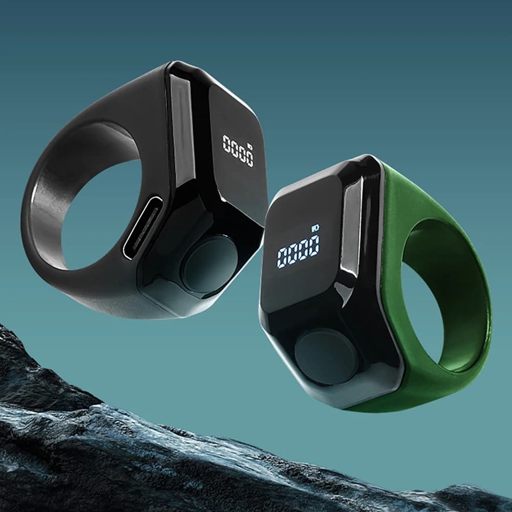 Smart APP Ring Counter Portable Digital Display Counter Bluetooth Counting Ring Time Reminder Wearable Tasbih Zikr Ring Misbah