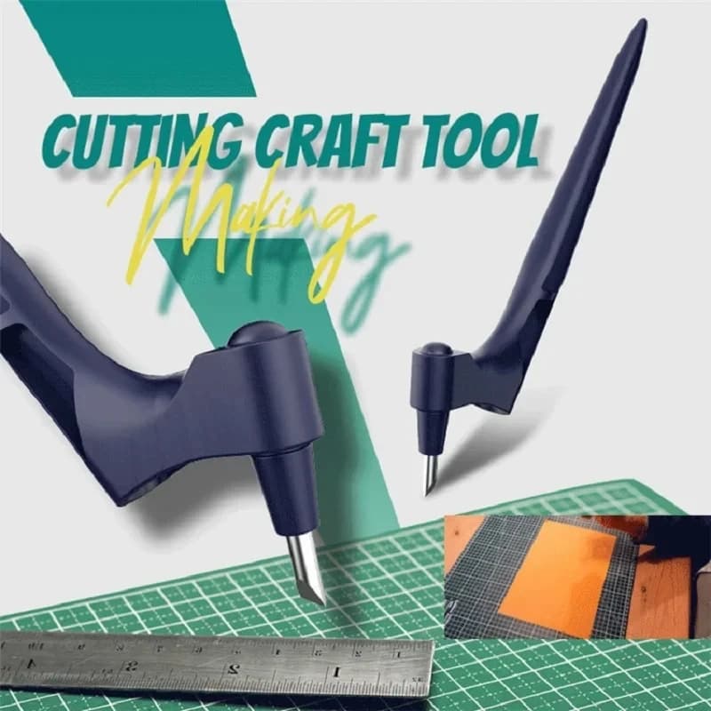 Cutting Tools for DIY Crafts Cutting Pen for Wood Carving Craft Cutting Tool with Rotating Steel Blade 360 Safety Paper Cutter