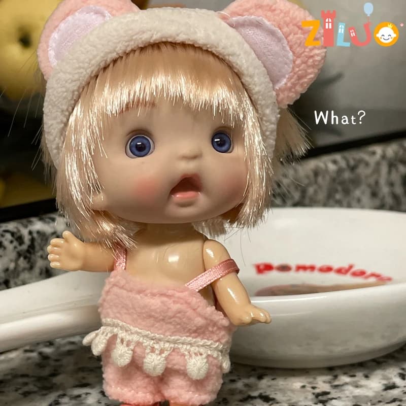 10cm Mini Bjd Dolls for Girls OB11 Dolls Clothes Cute Surprise Toys Kawaii Face Munecas OB11 Body Full Set for Kids Toy Gifts
