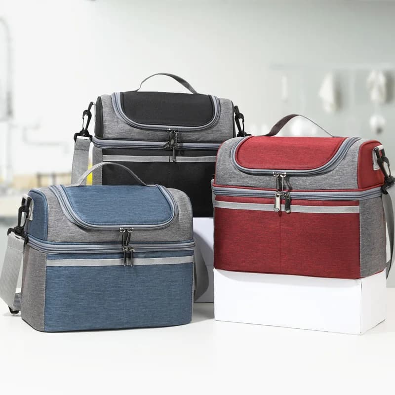 Lunch Box for Men Outdoor Heavy Duty Lunch Bags Work Leakproof Insulated Durable Thermal Cooler Bag Meal Camping Picnic