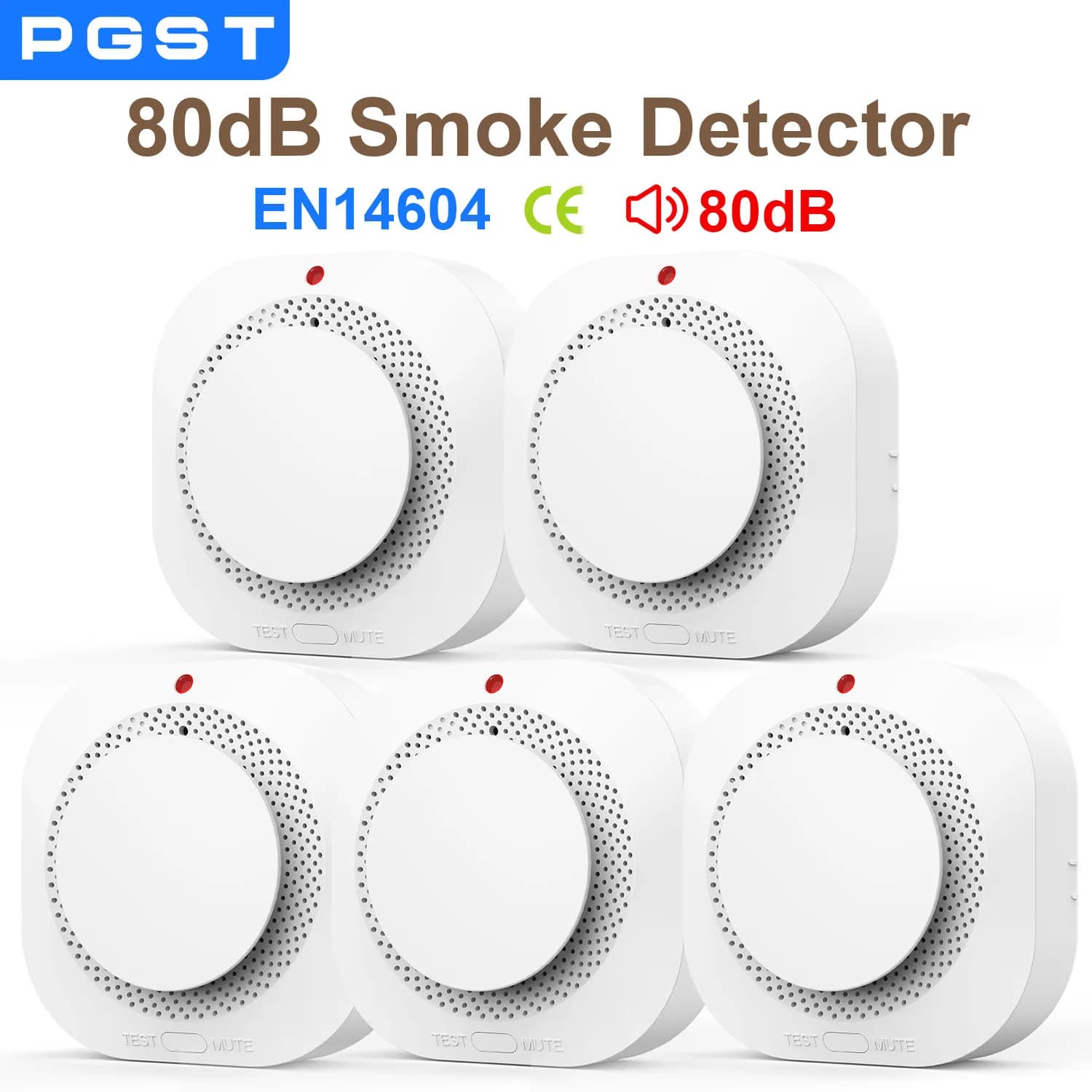 Independent Smoke Sensor Detector Fire Alarm System for Home Office Security Smoke Alarm Fire Protection