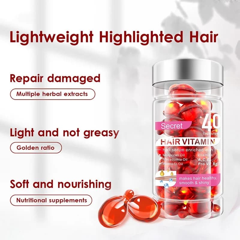 Hair Serum Improves Frizzy Hair, Leave-in Capsule Oil.