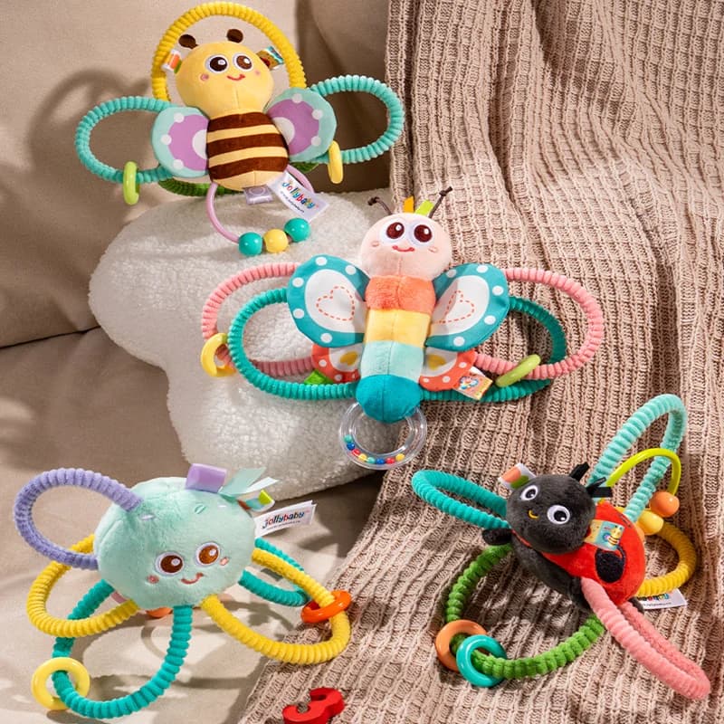 Baby Rattles Cartoon Animal Handbells 0 12 Month Infants Grip Training Early Educational Toys Newborn Hand Rattle Toys Gift