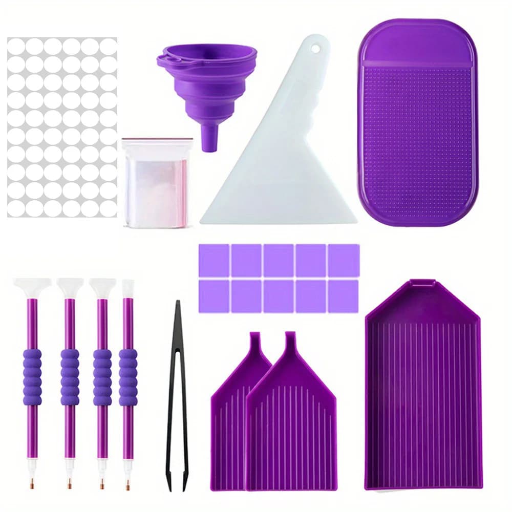 Complete 5D Diamond Painting Set Including Tools and Dot Drill Pen - DIY Craft Kit for Diamond Painting Creations