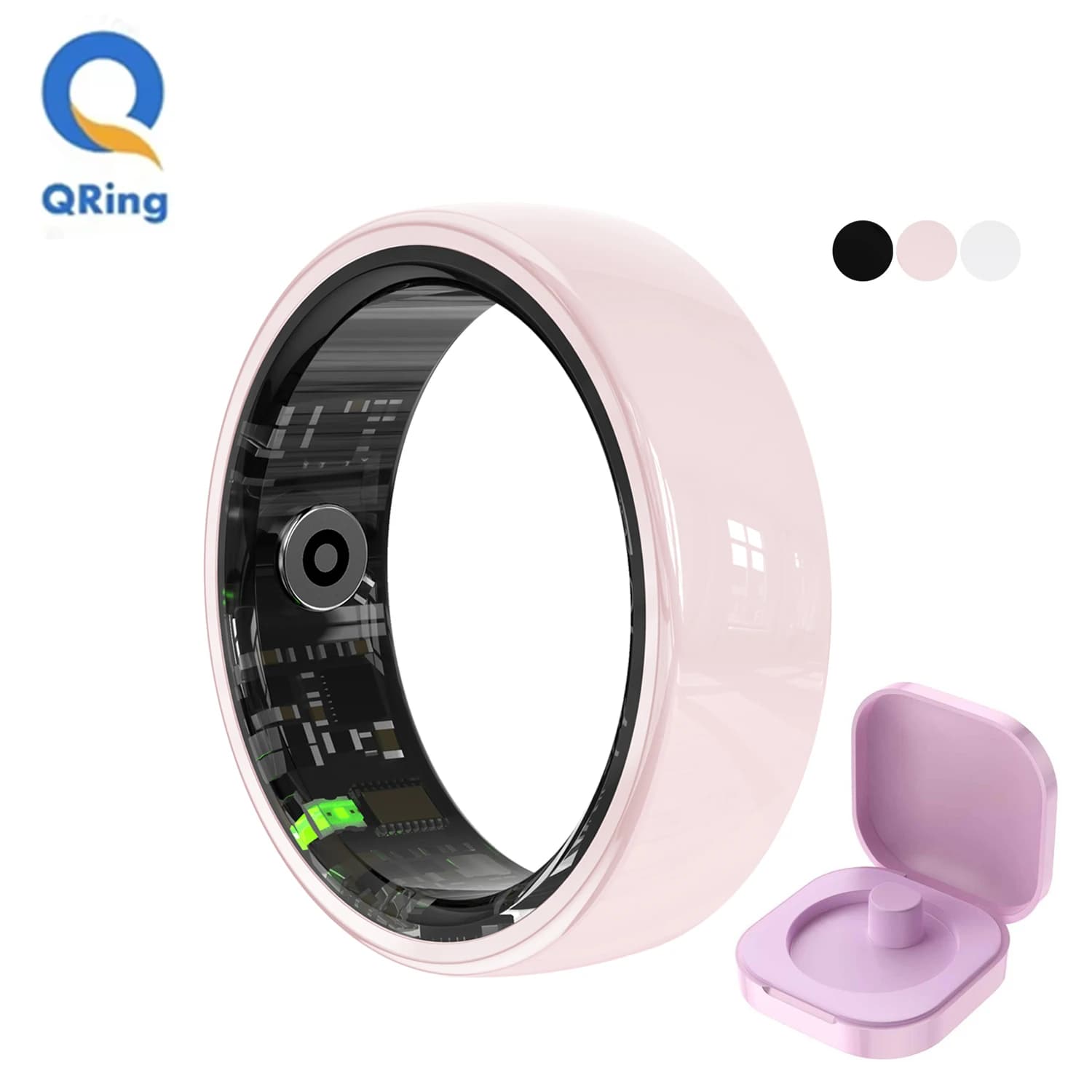 Smart Ring For Men Women With Charging Case,Couple Space Interaction,Health and Sleep Monitor,Multi Sport Mode,5ATM Waterproof