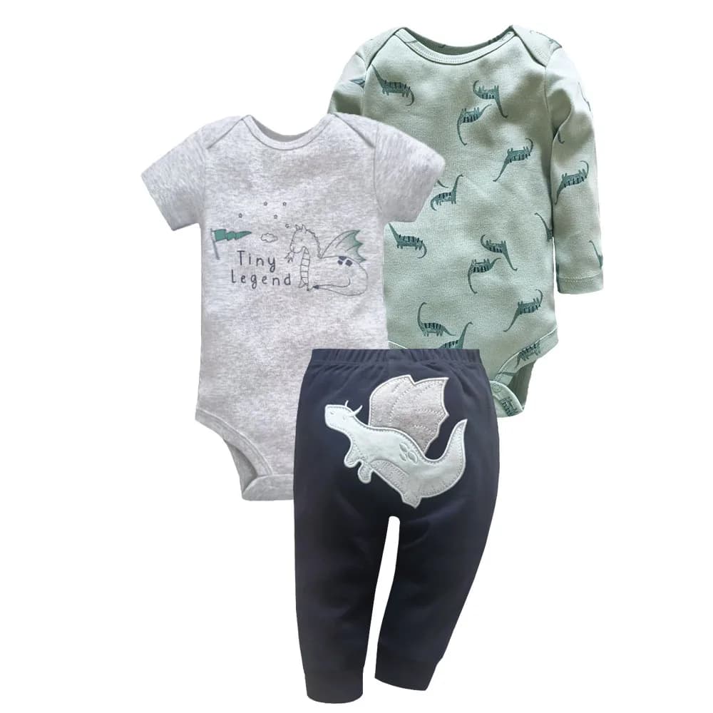 2026 Baby Clothing Set Newborn Baby Girls Clothes Soft Cotton Two Pieces Bodysuits+Pants Cartoon Roupa De BeBe