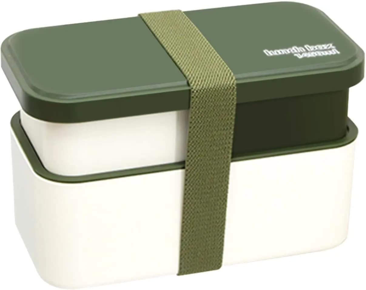 Adult Bento Box,All-inOne Japanese Stackable Lunch Box with Removable Cutlery Set and Sealing Tape,Microwave and Dishwasher Safe
