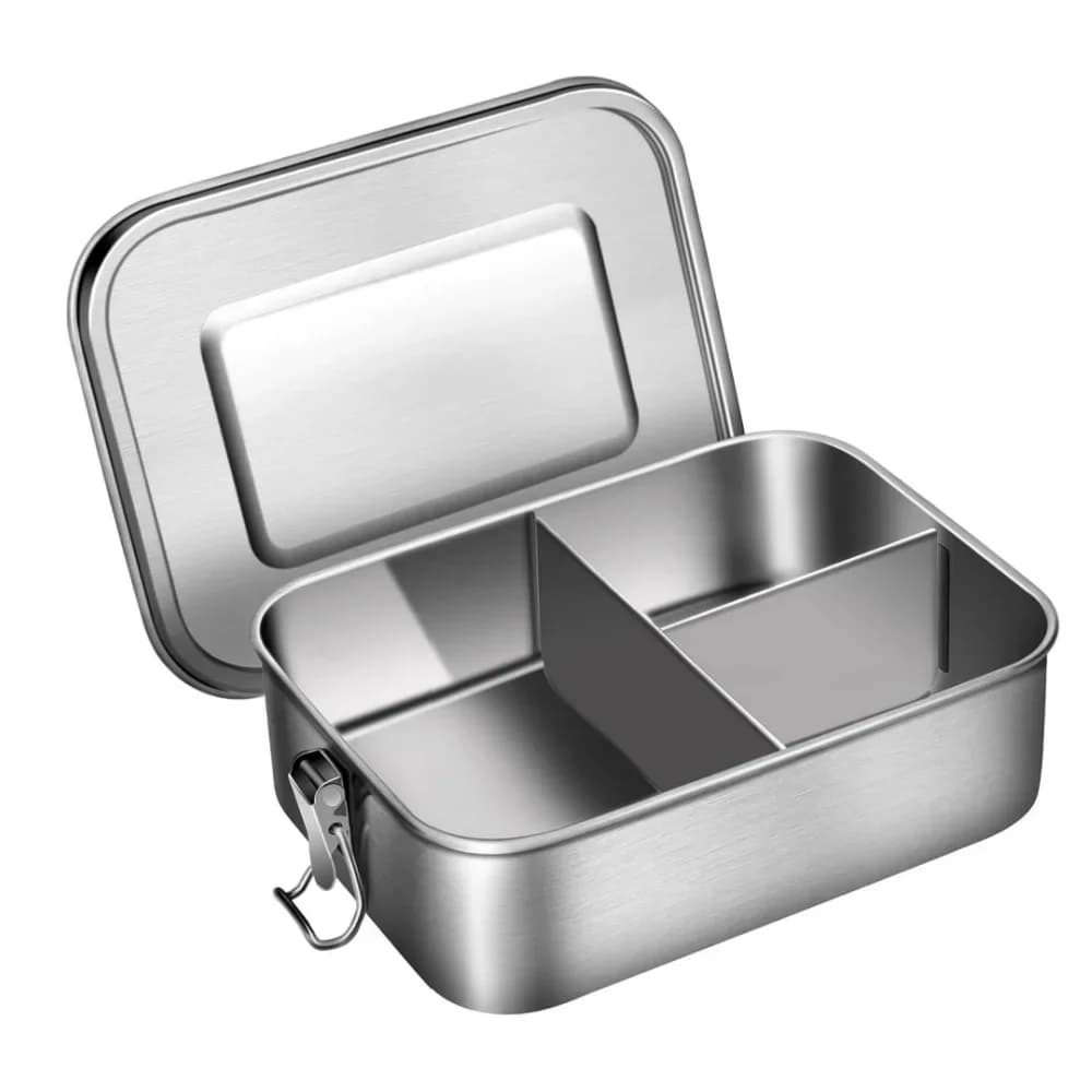 Bento Lunch Box Adults, 304 Stainless Steel Airtight Lunchbox Food Taper Meal Prep Containers, Packed Lunch Bento Box BPA-Free