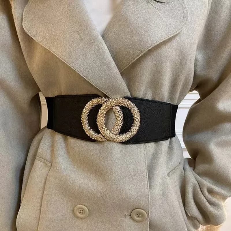 Belt women's decoration with woolen coat sweater versatile fashion belt new trend no punching elastic waistband