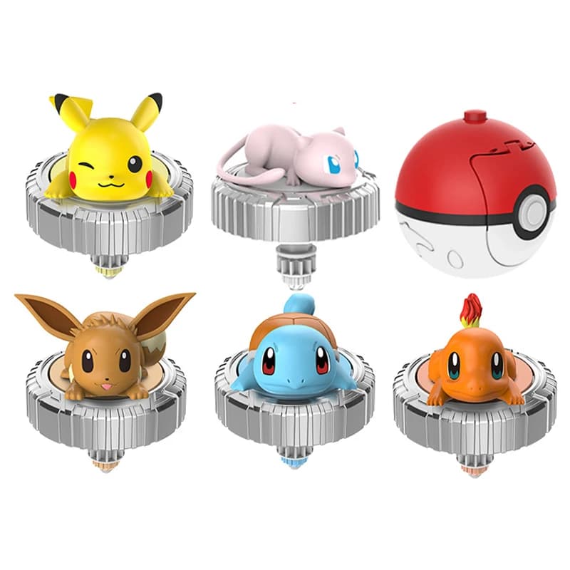 Pokemon Pikachu Spinning Top Cartoon Anime FFigure 5 Different Toys Pokemon Pull Line Spinning Battle Gyro Childr Holiday Toys