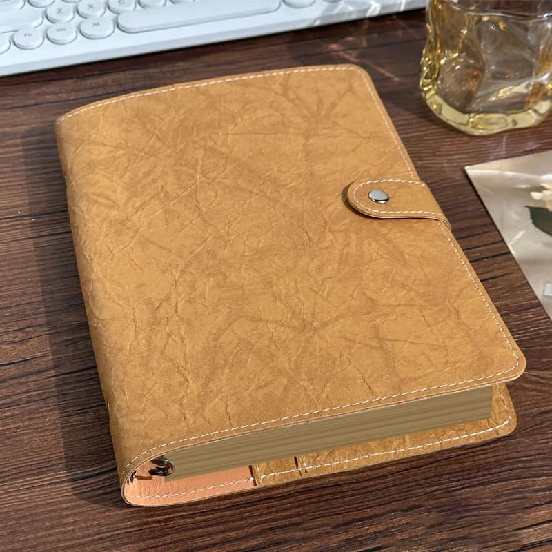 A5 Kraft Paper Loose Leaf Notebook, Retro Hand Account Book,Multifunctional Journal for Students Office & Daily Use