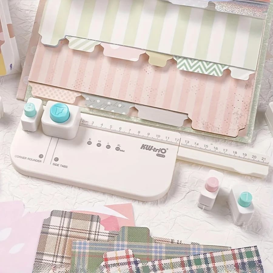 1pc divider line round corner DIY production board, multi-function divider page,DIY bookmark index tag punch - office