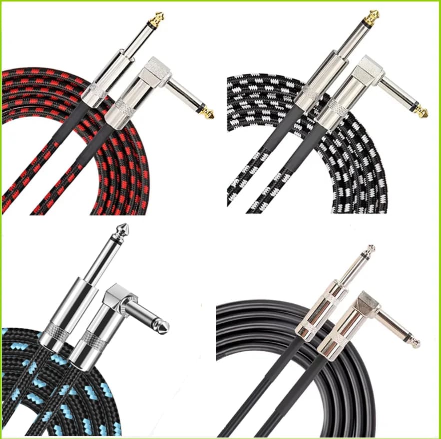 6.35mm Audio Cables TRS 1/4 inch 6.5mm Audio Cable For Electric Guitar Bass 1.5/3/6M Gold Plated Shielded Low Noice Jack Cable